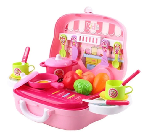 Mini Cocina Juguete Set Maletín Para Niña