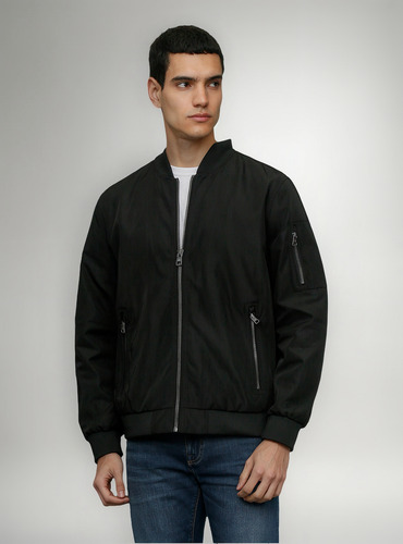 Chaqueta Ligera Con Cremallera Negro Calvin Klein
