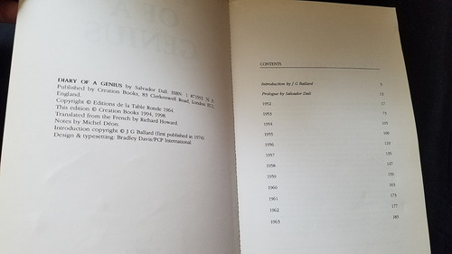 The Diary Of A Genius Salvador Dali En Ingles (Usado)