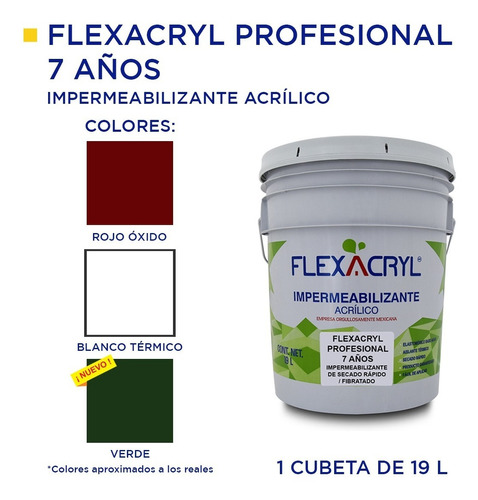 Impermeabilizante Aislante Flexacryl 7 Años - 19 Litros