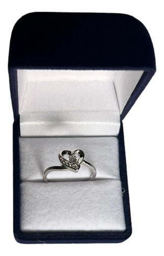 Anillo Elegante De Plata 925 Forma De Corazón