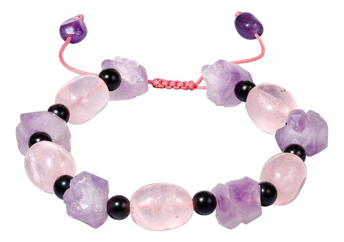 Pulsera Jewever De Cuarzo Rosa Con Perlas De Cristal De Amat