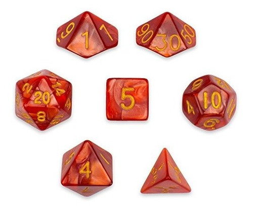 Set De Dados Poliedricos De 7 Dados: Escamas De Dragon (pe