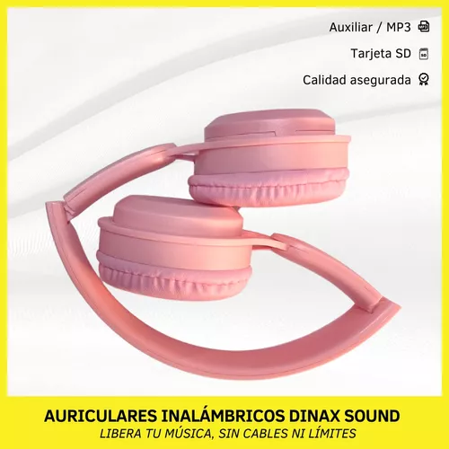 Auriculares inalámbricos con micrófono bluetooth MP3 Rosa