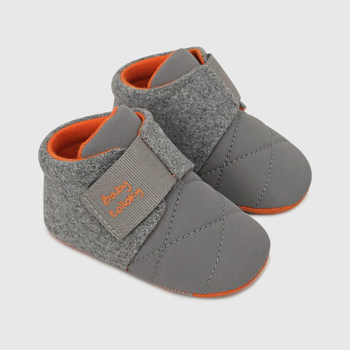 Botin Para Niño Indoor Velcro Gris (14 A 18)