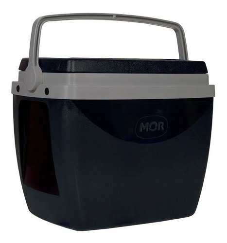 Nevera Cooler de 18 litros con capacidad para 24 latas, color negro Mor