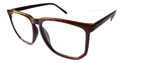 Marco Lentes Óptico Oversized Square Chocolate Brown Café L