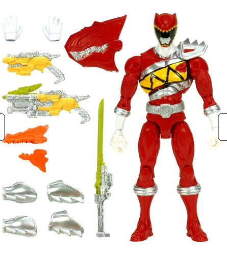 Power Rangers Dino Charge Armored Dino Red Ranger Envíograti (Usado)