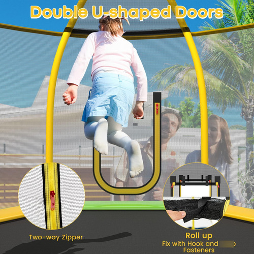 Goplus Trampolín Para Niños De 7 Pies Con Tobogán Trampolín