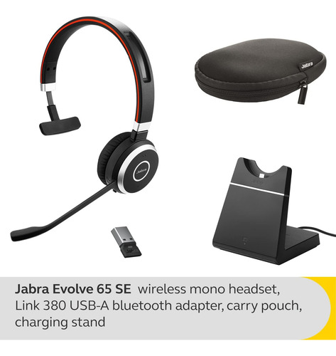 Jabra Evolve 65 Se Mono Wireless Headset - Bluetooth Head Aa