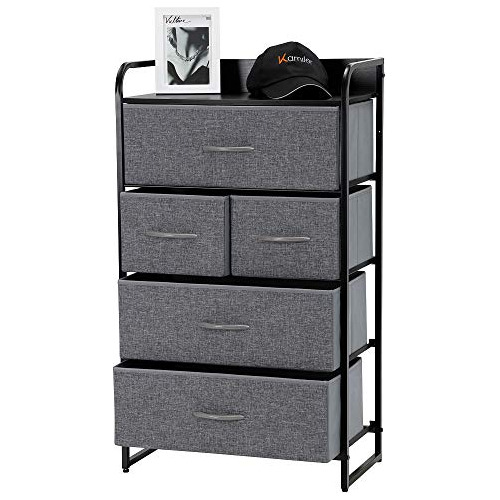 5 Drawer Dresser 4 Tier Storage Organizer Tower Unit Fo...