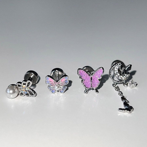 (3 #mold) Pendientes Estilo Y2k Para Hombre Y Mujer, Orejas