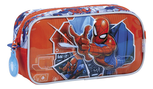 Spiderman cartuchera simple tech rojo Wabro