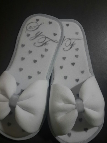 Pantuflas Personalizadas De Doble Moño