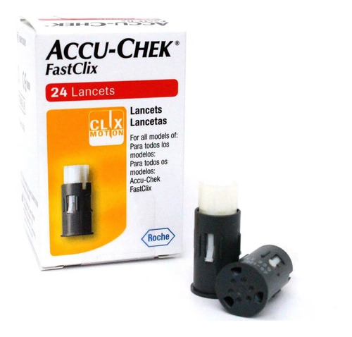 Accu-chek Lancetas Fastclix Para Punzador 24 Unidades