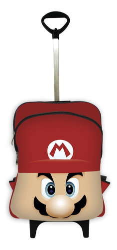 Mochila Plus Bolsa Escolar C/ Carinho Mario