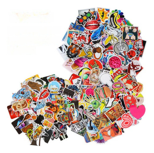 200pcs Skateboard Stickers Graffiti Portátil Etiqueta Equipa