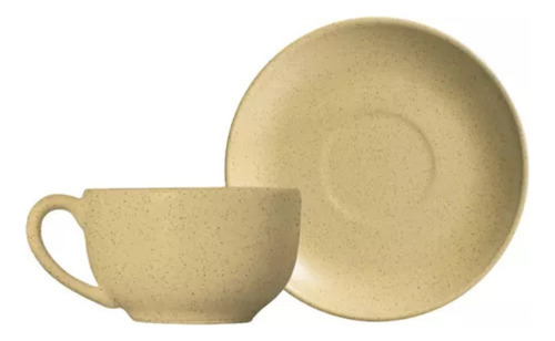 Xícaras Chá E Pires Coup Organic Sand Alleanza - 6 Un