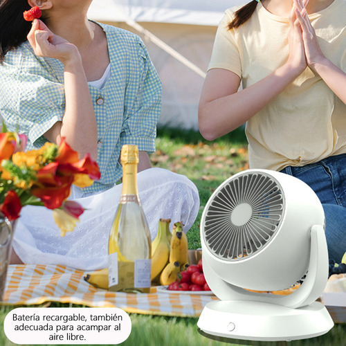 Ventilador De Escritorio CM-TOP FS283-D 5V Portátil Usb Recargable Para Oficina Casa Aspas Plástico Color Rosa