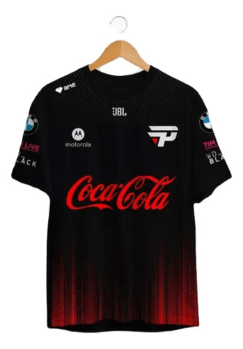 Camisa Camiseta Uniforme Pain Gaming 2021 Detalhes Vermelho