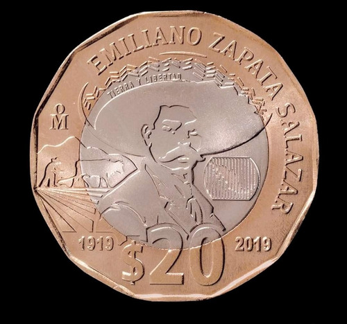 Moneda De 20 Emiliano Zapata Salazar 2019