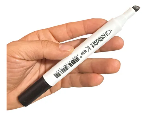 Marcador Borrable Klipp Tinta Negra Caja X10 Unidades