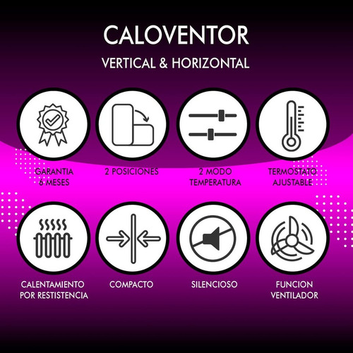 Calefactor Eléctrico Delhi Horizontal Y Vertical Frio Calor Blanco