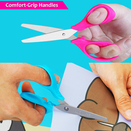Tijeras Para Niños De 5 Pulgadas Paquete De 6 Coloridas