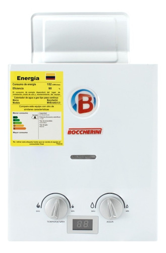 Calentador Boccherini De 5.5 Litros Para Gas Natural 