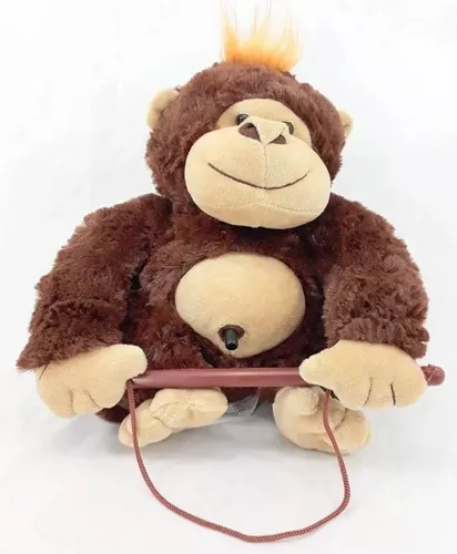 Macaco de Pelúcia Safari 30cm Decoração Anti-alérgico