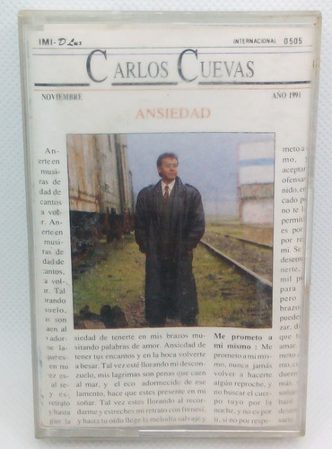 Carlos Cuevas/ Ansiedad/ Cassette/ Seminuevo A