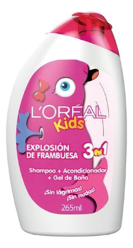 Shampoo L´oréal Kids 3 En 1 Frambuesa 265 Ml