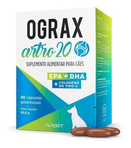 Combo C/ 2 Ograx Artro 20 Suplemento Avert C/ 30 Cápsulas