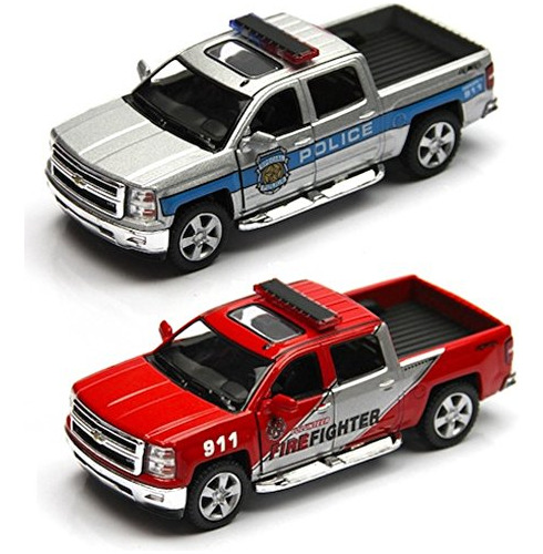 Kinsmart Chevrolet Silverado 2014 Escala 1:46 5 Pulgadas Pol