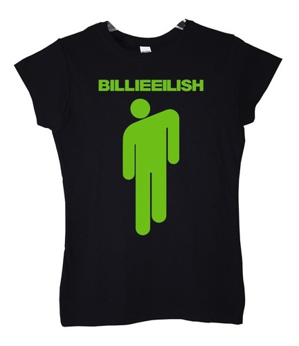 Polera Mujer Billie Eilish Logo Pop Abominatron