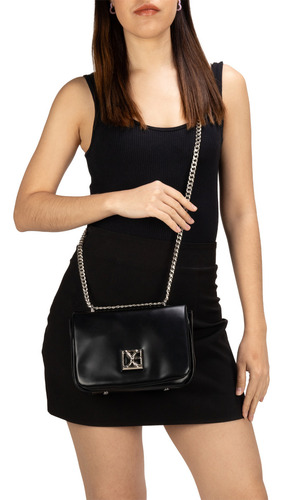 Bolsa Crossbody Cloe Izisyla Chico Color Negro