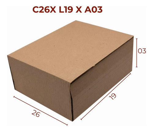 Kit Com 10 Caixas De Papelão Montável Para Livros 26x19x03