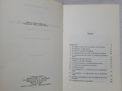 La Condición Postmoderna Jean Francois Lyotard Catedra