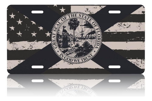 Placa De Matrícula Decorativa De La Bandera Estadounidense D
