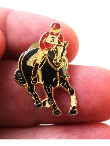 Coleccionable Deporte Antiguo Turf Caballo Jockey Pin Polo (Usado)