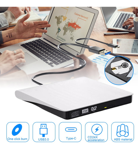 Grabador Dvd Externo Reproductor Usb 3.0 / Usb-c