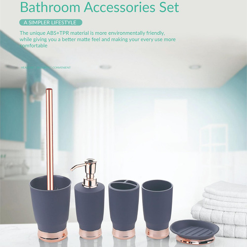 5x Juego De Accesorios De Baño Soporte Para Cepillo De