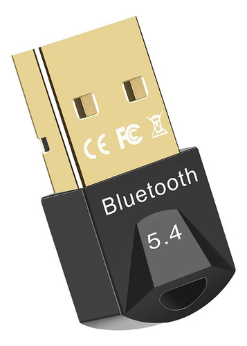 Adaptador Bluetooth Usb Bluetooth 5.4 Mini Adaptador Bluetooth Para Pc Teclado, Ratón,Altavoces Color Negro