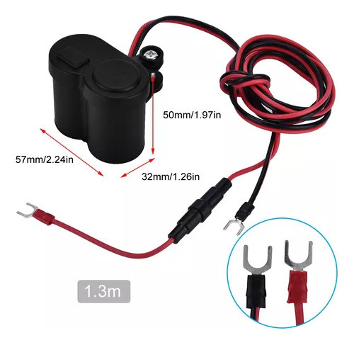 Cargador Usb Doble Para Encendedor De Motocicleta De 12-24 V