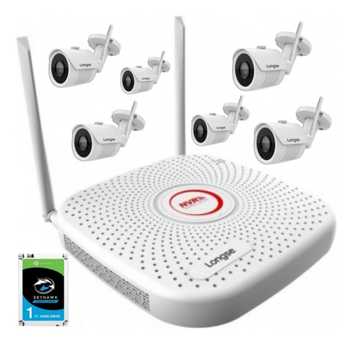 Kit 6 Camaras Seguridad Ip Wifi 2mpx Autoinstalable Nvr Disc