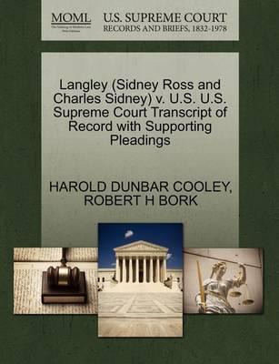 Libro Langley (sidney Ross And Charles Sidney) V. U.s. U....