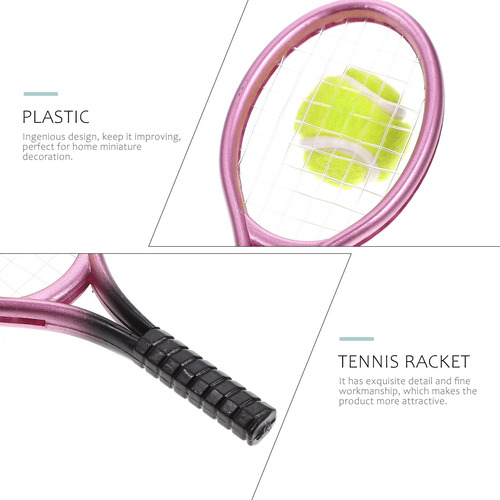 1 Juego De Raqueta Y Pelota De Tenis En Miniatura Modelo Min