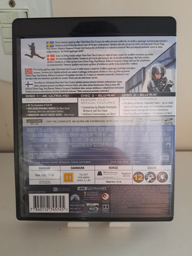 Missão Impossível 6 Efeito Fallout Blu-ray 4k + Blu-ray Dupl