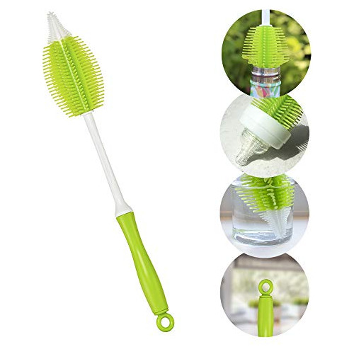 Cepillo De Botella De Silicona Innobaby 2in1 Verde