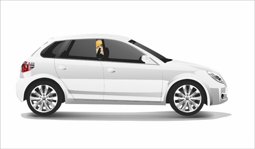Sticker Forrar Postes Pilar Ventanilla Auto Animal 001